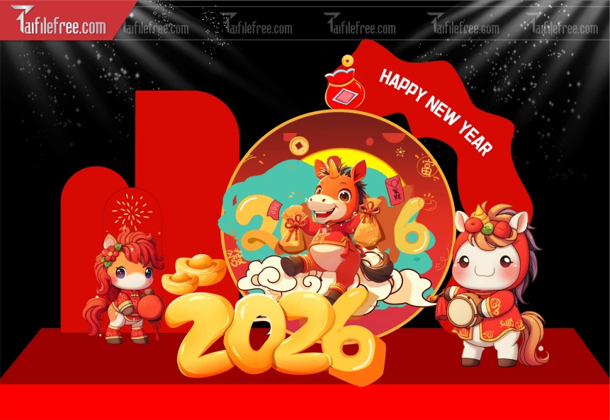 Mẫu Background Chúc Mừng Năm Mới Năm Chào Xuân Bính Ngọ._PT349