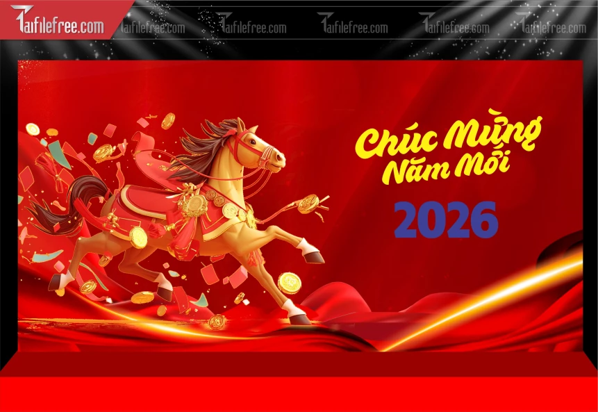 Mẫu Phông Nền Chúc Mừng Năm Mới Năm Chào Xuân Bính Ngọ._PT359