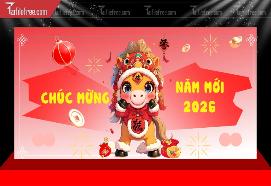 Mẫu Phông Nền Chúc Mừng Năm Mới Năm Chào Xuân Bính Ngọ._PT368