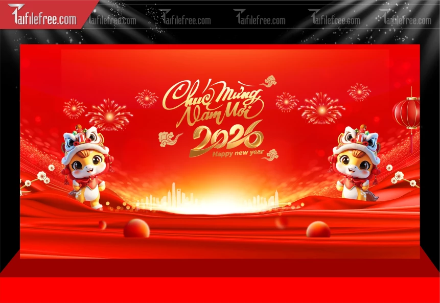 Mẫu Phông Nền Chúc Mừng Năm Mới Năm Chào Xuân Bính Ngọ._PT378