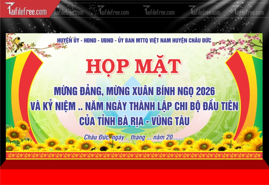 Mẫu Phông Nền Mừng Đảng Mừng Xuân Chúc Mừng Năm Mới Năm Chào Xuân Bính Ngọ.._PT388