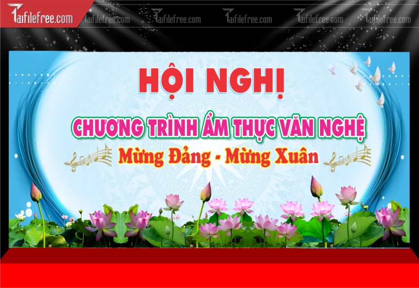 Mẫu Phông Nền Mừng Đảng Mừng Xuân Chúc Mừng Năm Mới Năm Chào Xuân Bính Ngọ.._PT389