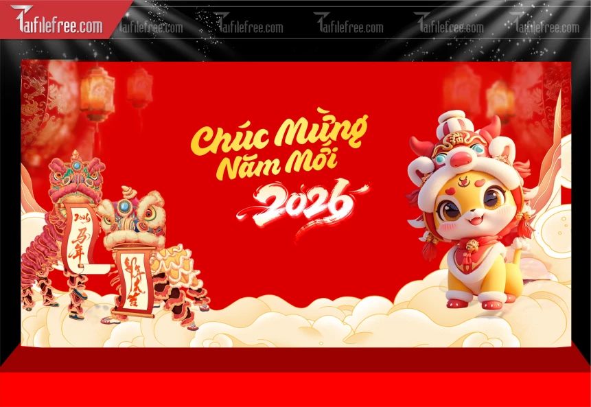 Mẫu Phông Nền Chúc Mừng Năm Mới Năm Chào Xuân Bính Ngọ.._PT406