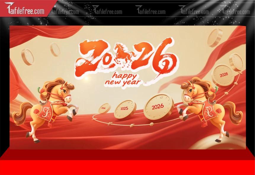 Mẫu Phông Nền Chúc Mừng Năm Mới Năm Chào Xuân Bính Ngọ.._PT407