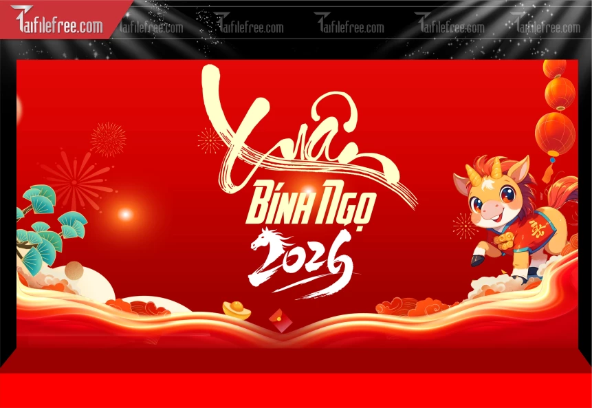 Mẫu Phông Nền Chúc Mừng Năm Mới Năm Chào Xuân Bính Ngọ.._PT410