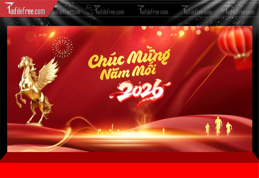 Mẫu Phông Nền Chúc Mừng Năm Mới Năm Chào Xuân Bính Ngọ.._PT411