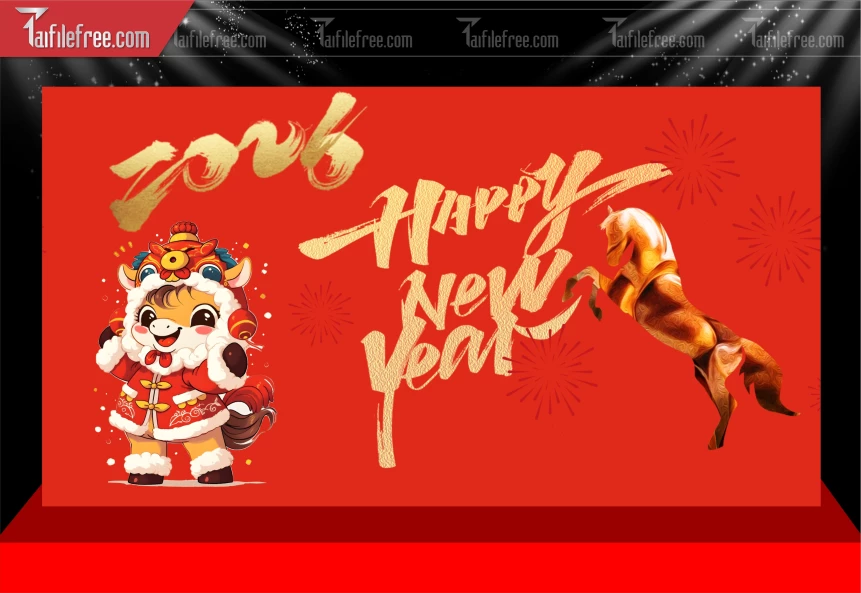 Mẫu Phông Nền Chúc Mừng Năm Mới Năm Chào Xuân Bính Ngọ.._PT413