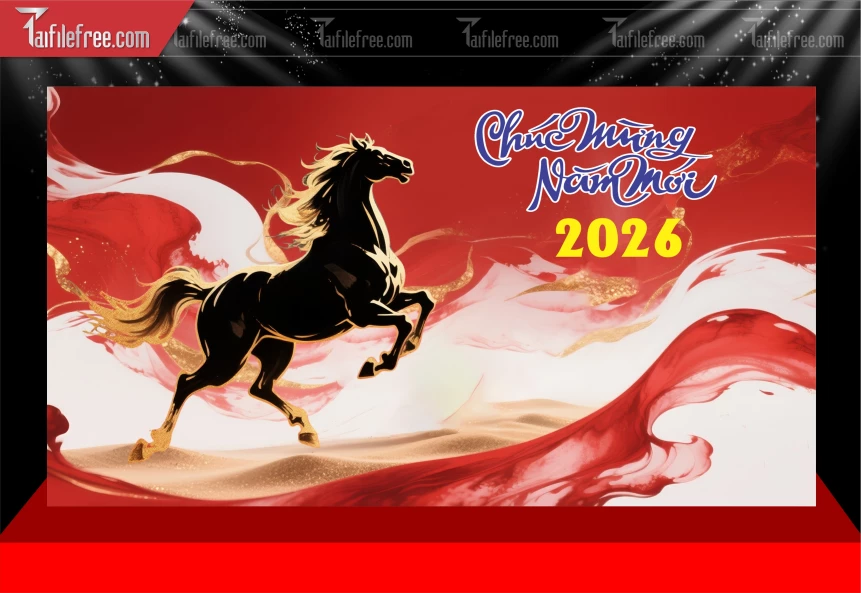 Mẫu Phông Nền Chúc Mừng Năm Mới Năm Chào Xuân Bính Ngọ.._PT416