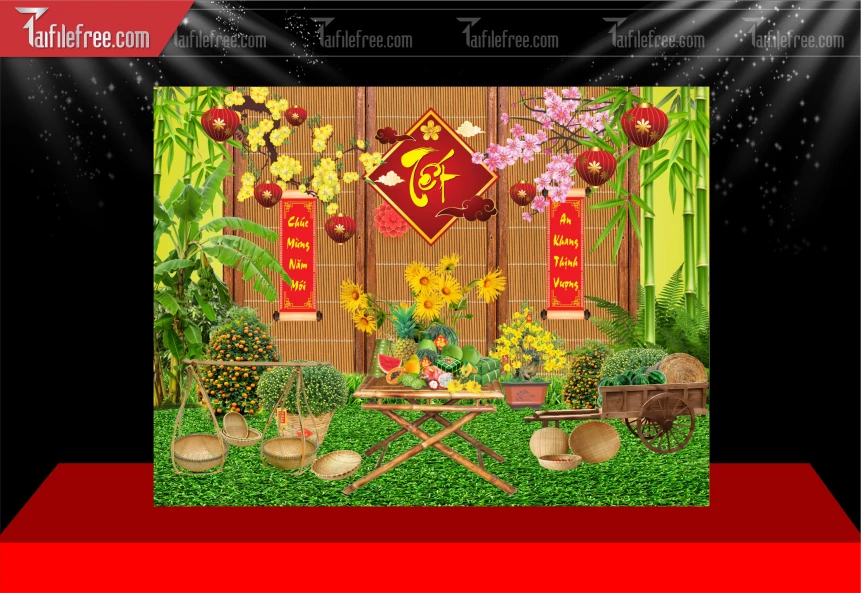 Mẫu Phông Nền Chúc Mừng Năm Mới Năm Chào Xuân Bính Ngọ.._PT422