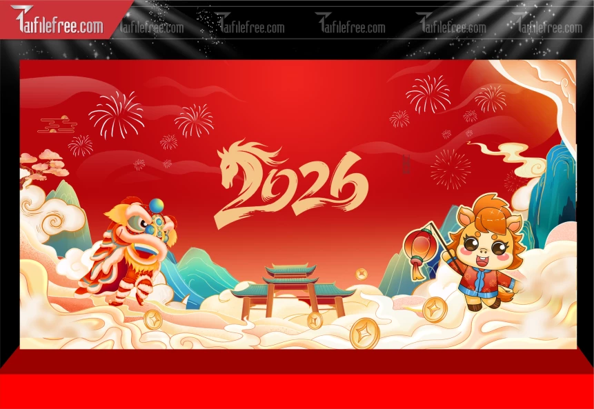 Mẫu Phông Nền Chúc Mừng Năm Mới Năm Chào Xuân Bính Ngọ.._PT423