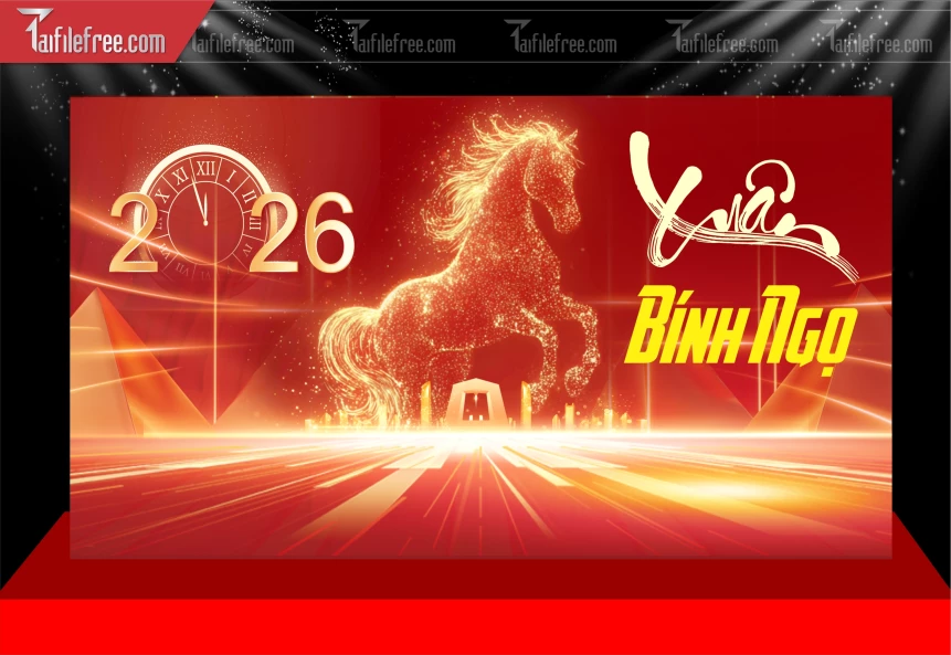 Mẫu Phông Nền Chúc Mừng Năm Mới Năm Chào Xuân Bính Ngọ.._PT424