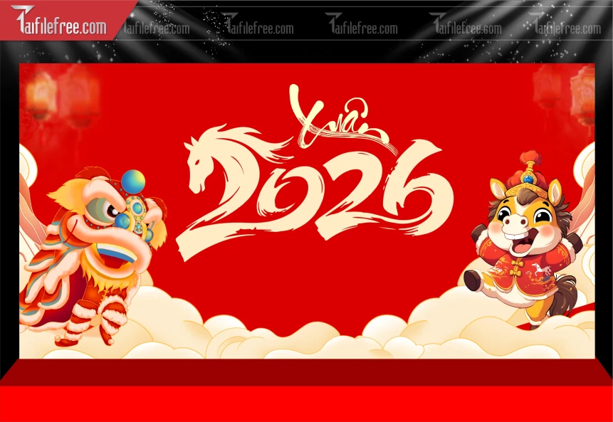 Mẫu Phông Nền Chúc Mừng Năm Mới Năm Chào Xuân Bính Ngọ.._PT430