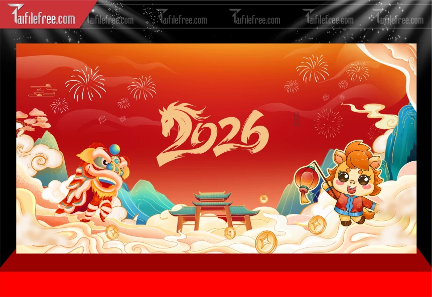 Mẫu Phông Nền Chúc Mừng Năm Mới Năm Chào Xuân Bính Ngọ.._PT432