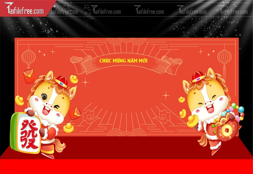 Mẫu Phông Nền Chúc Mừng Năm Mới Năm Chào Xuân Bính Ngọ.._PT438