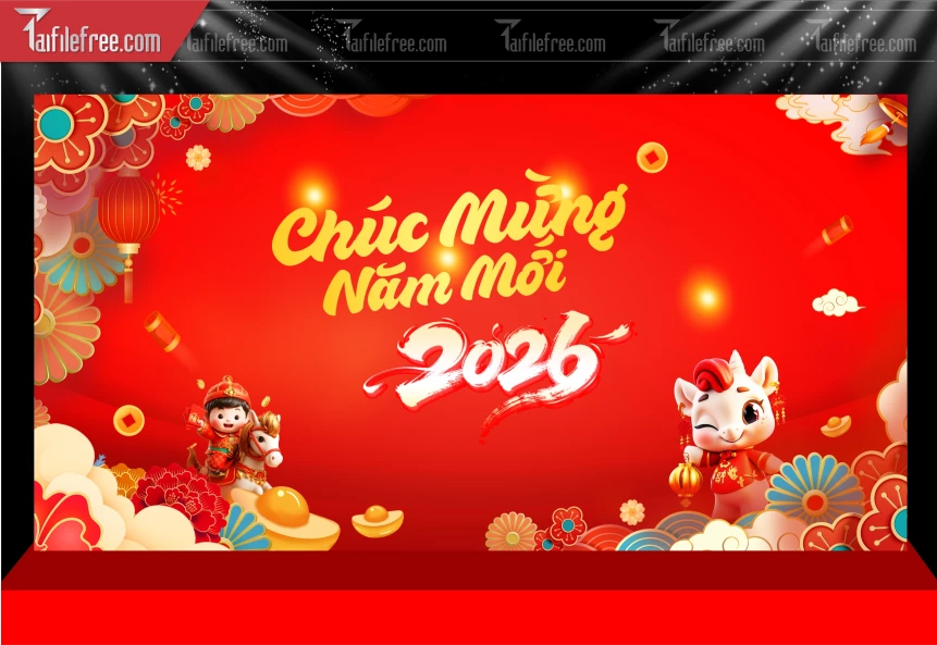 Mẫu Phông Nền Chúc Mừng Năm Mới Năm Chào Xuân Bính Ngọ.._PT450