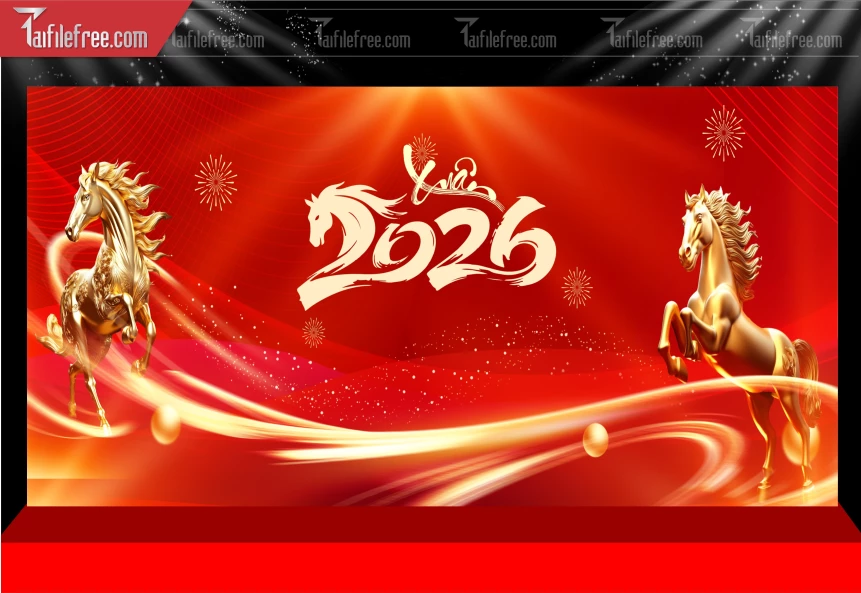 Mẫu Phông Nền Chúc Mừng Năm Mới Năm Chào Xuân Bính Ngọ.._PT455