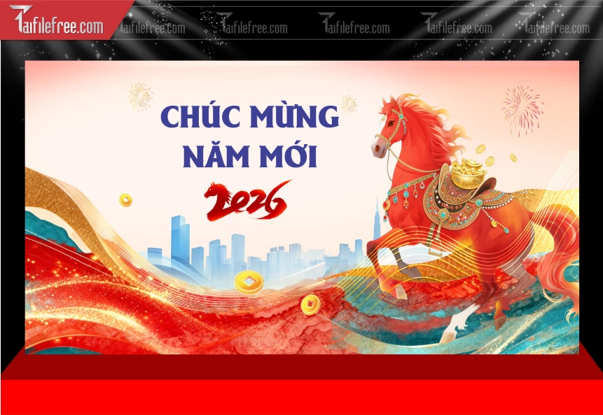 Mẫu Phông Nền Chúc Mừng Năm Mới Năm Chào Xuân Bính Ngọ.._PT464