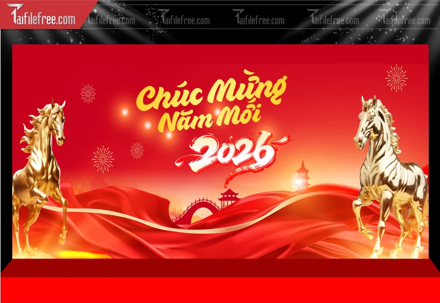 Mẫu Phông Nền Chúc Mừng Năm Mới Năm Chào Xuân Bính Ngọ.._PT465