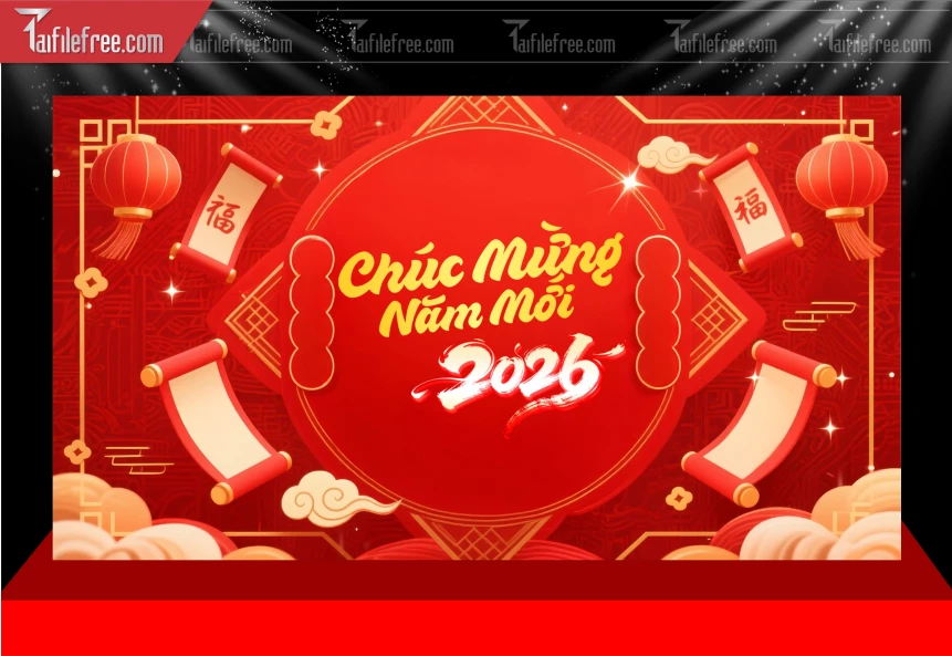 Mẫu Phông Nền Chúc Mừng Năm Mới Năm Chào Xuân Bính Ngọ.._PT470