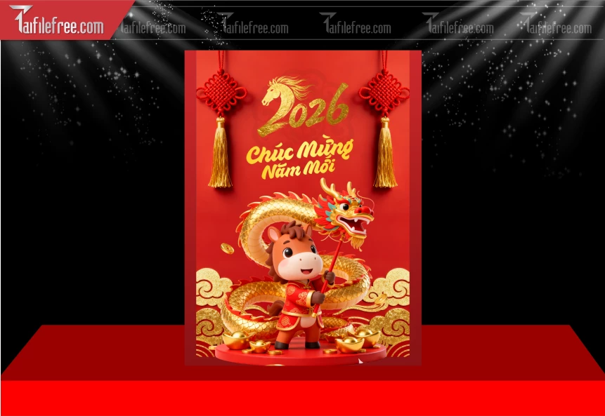 Mẫu Poster Chúc Mừng Năm Mới Năm Chào Xuân Bính Ngọ.._PT471