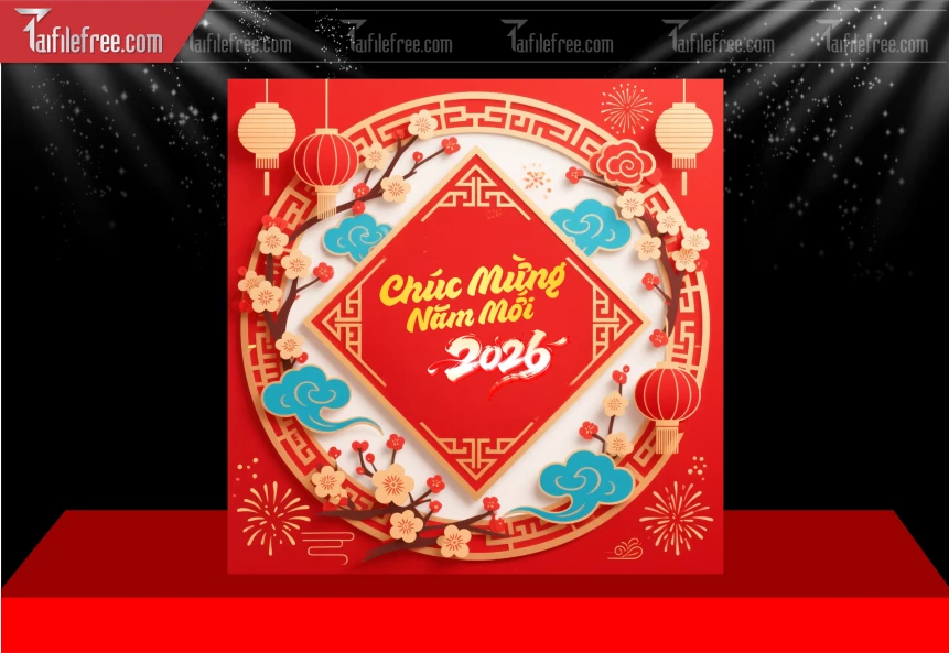 Mẫu Phông Nền Chúc Mừng Năm Mới Năm Chào Xuân Bính Ngọ.._PT472