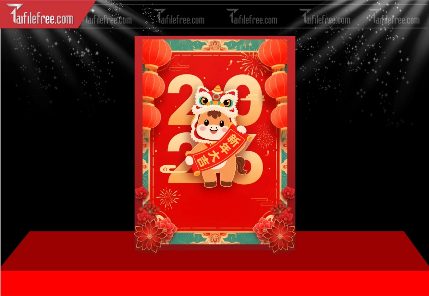 Mẫu Poster Chúc Mừng Năm Mới Năm Chào Xuân Bính Ngọ.._PT478