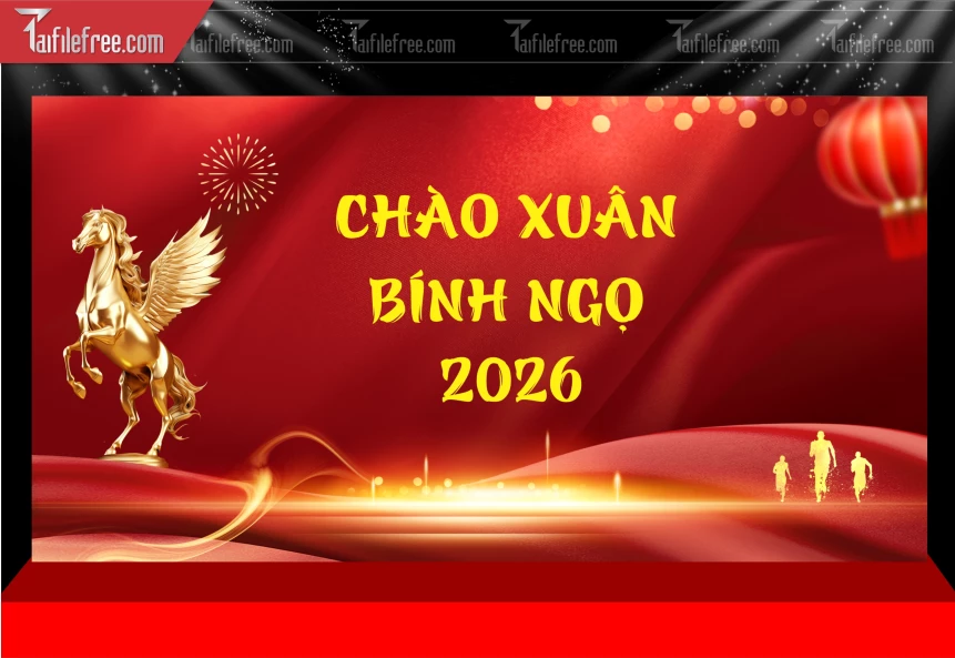 Mẫu Phông Nền Chúc Mừng Năm Mới Năm Chào Xuân Bính Ngọ.._PT481
