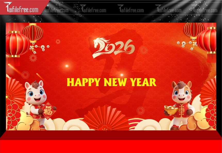 Mẫu Phông Nền Chúc Mừng Năm Mới Năm Chào Xuân Bính Ngọ.._PT484