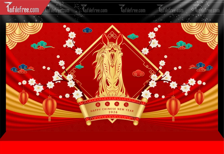 Mẫu Phông Nền Chúc Mừng Năm Mới Năm Chào Xuân Bính Ngọ.._PT490