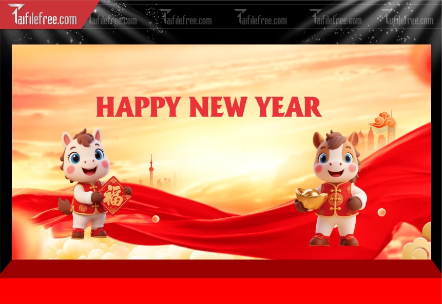 Mẫu Phông Nền Chúc Mừng Năm Mới Năm Chào Xuân Bính Ngọ.._PT500