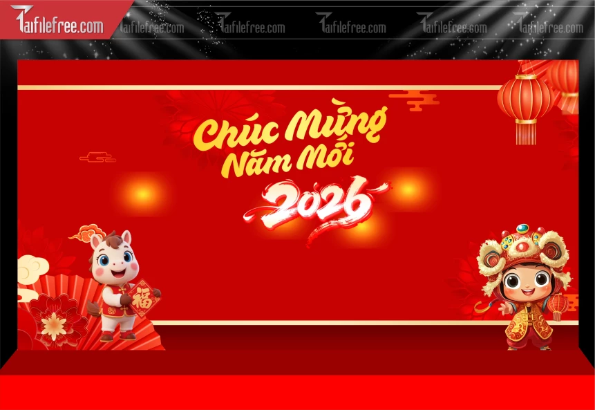 Mẫu Phông Nền Chúc Mừng Năm Mới Năm Chào Xuân Bính Ngọ.._PT501