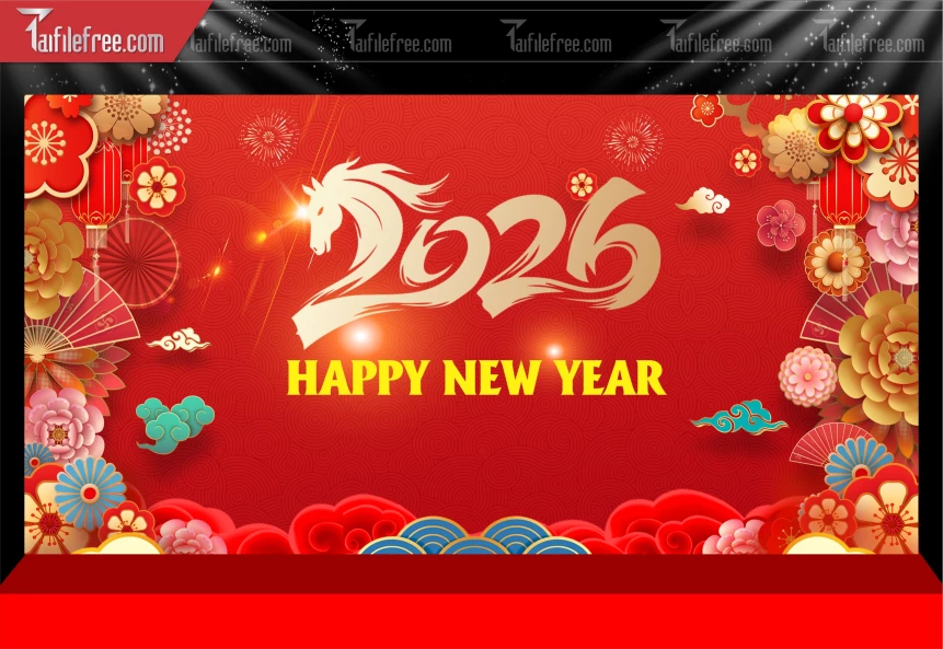 Mẫu Phông Nền Chúc Mừng Năm Mới Năm Chào Xuân Bính Ngọ.._PT504