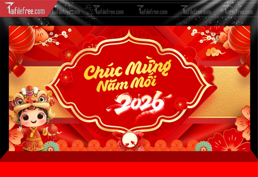Mẫu Phông Nền Chúc Mừng Năm Mới Năm Chào Xuân Bính Ngọ.._PT505