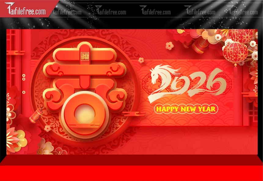 Mẫu Phông Nền Chúc Mừng Năm Mới Năm Chào Xuân Bính Ngọ.._PT507