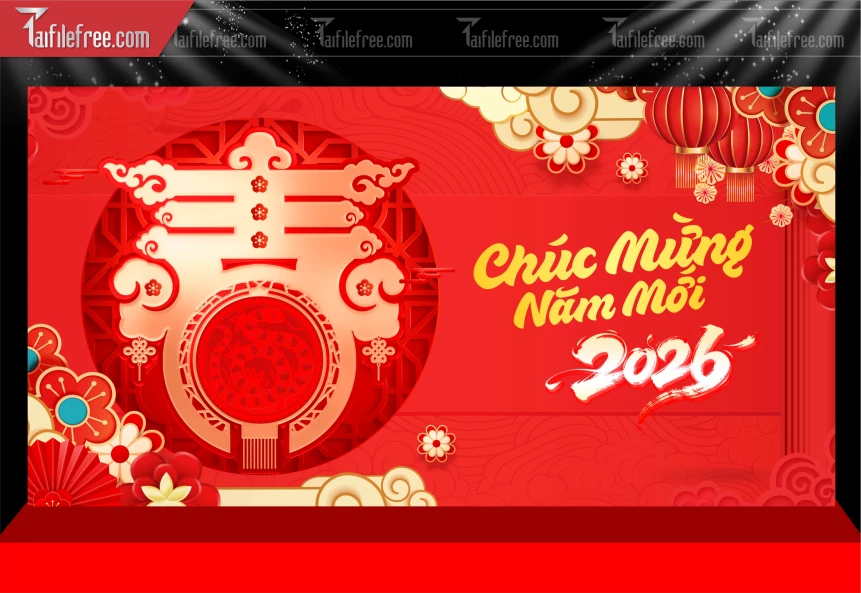 Mẫu Phông Nền Chúc Mừng Năm Mới Năm Chào Xuân Bính Ngọ.._PT512