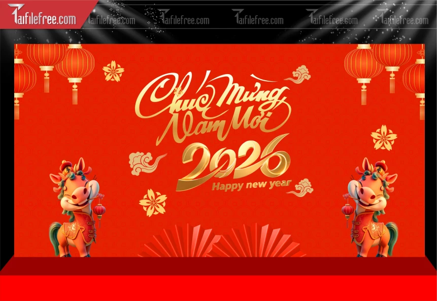 Mẫu Phông Nền Chúc Mừng Năm Mới Năm Chào Xuân Bính Ngọ.._PT513