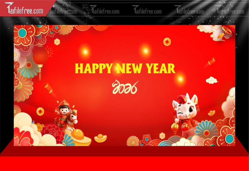Mẫu Phông Nền Chúc Mừng Năm Mới Năm Chào Xuân Bính Ngọ.._PT514