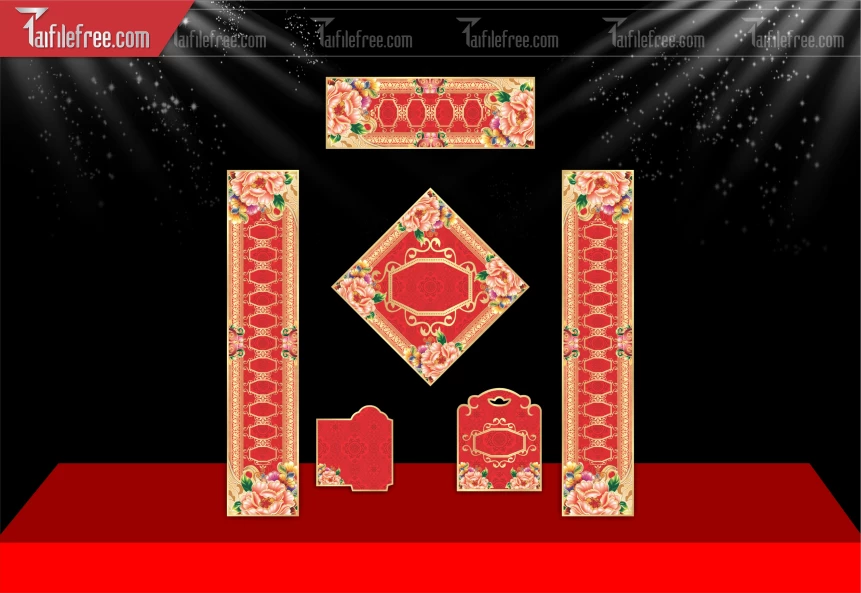 Mẫu Decal Trang Trí Cửa Chúc Mừng Năm Mới Năm Chào Xuân Bính Ngọ_PT528