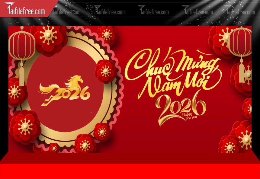Mẫu Phông Nền Chúc Mừng Năm Mới Năm Chào Xuân Bính Ngọ.._PT542