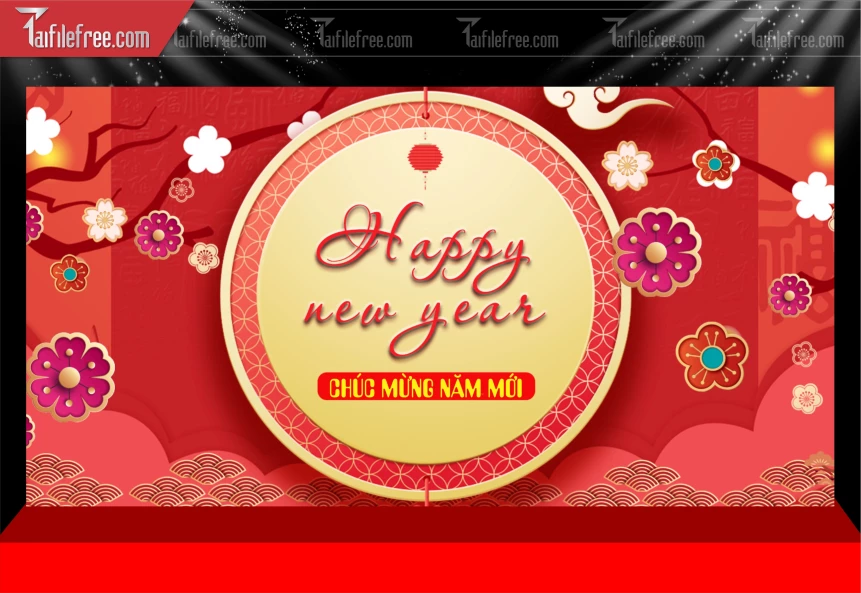 Mẫu Phông Nền Chúc Mừng Năm Mới Năm Chào Xuân Bính Ngọ._PT545