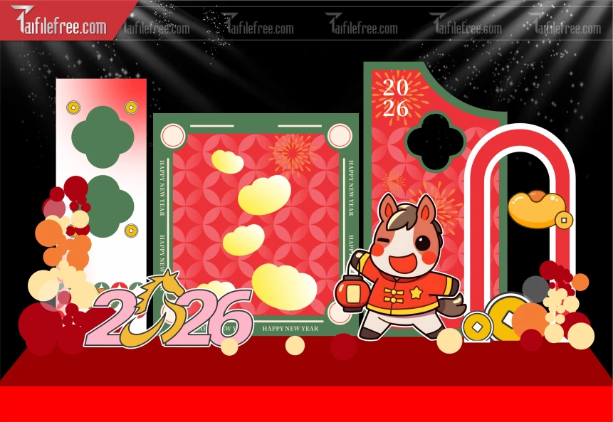 Mẫu Background Chúc Mừng Năm Mới Năm Chào Xuân Bính Ngọ._PT556