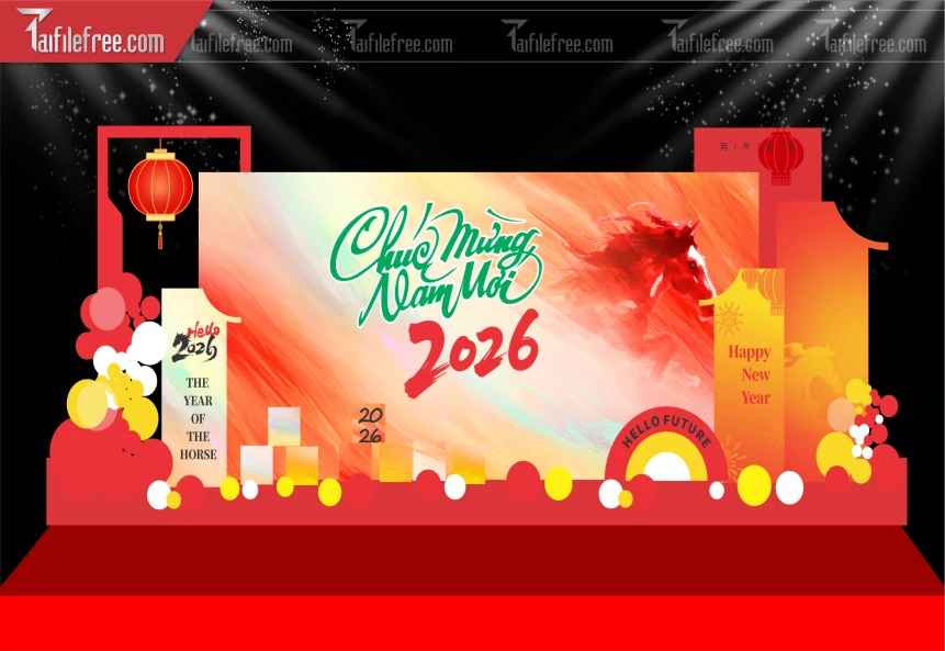 Mẫu Background Chúc Mừng Năm Mới Năm Chào Xuân Bính Ngọ._PT558