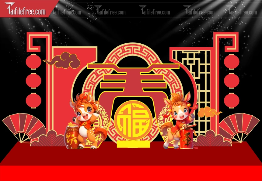 Mẫu Background Chúc Mừng Năm Mới Năm Chào Xuân Bính Ngọ._PT562