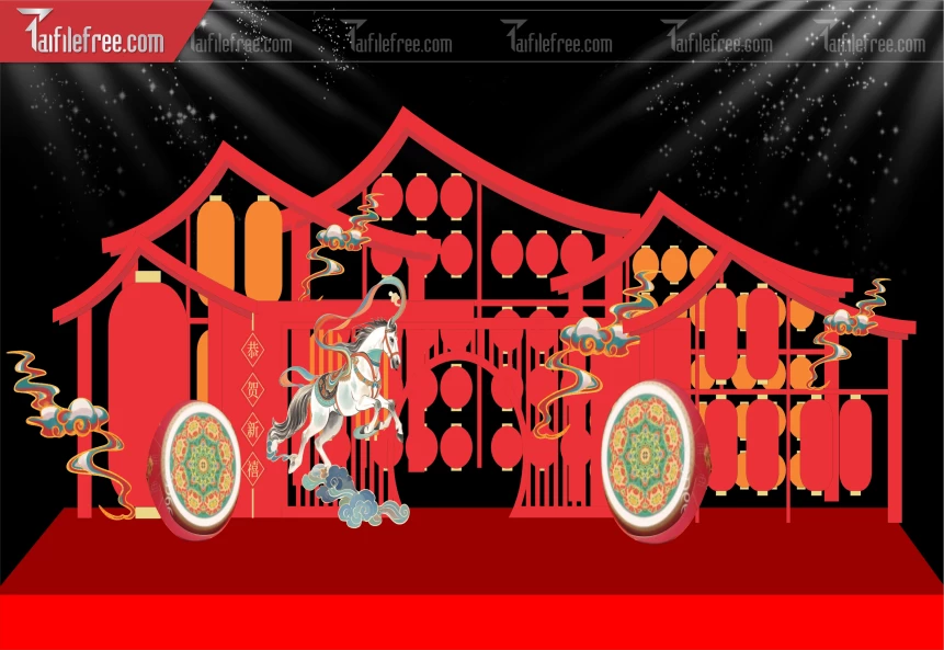 Mẫu Background Chúc Mừng Năm Mới Năm Chào Xuân Bính Ngọ._PT563