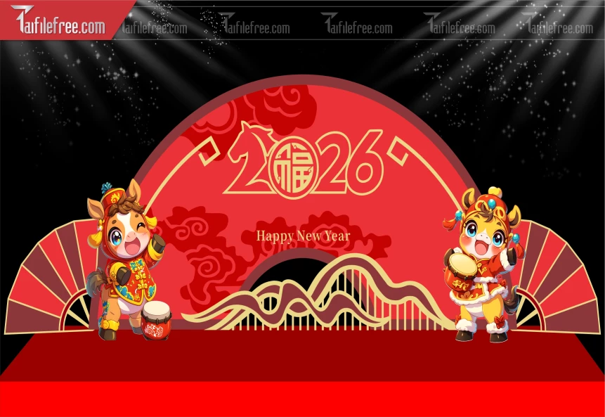 Mẫu Background Chúc Mừng Năm Mới Năm Chào Xuân Bính Ngọ._PT564