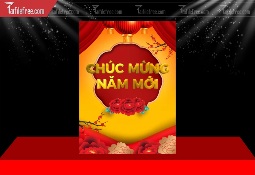 Mẫu Poster Chúc Mừng Năm Mới Năm Chào Xuân Bính Ngọ._PT569