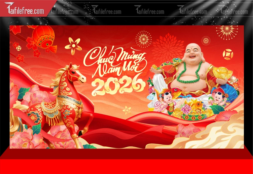 Mẫu Phông Nền Chúc Mừng Năm Mới Năm Chào Xuân Bính Ngọ._PT570