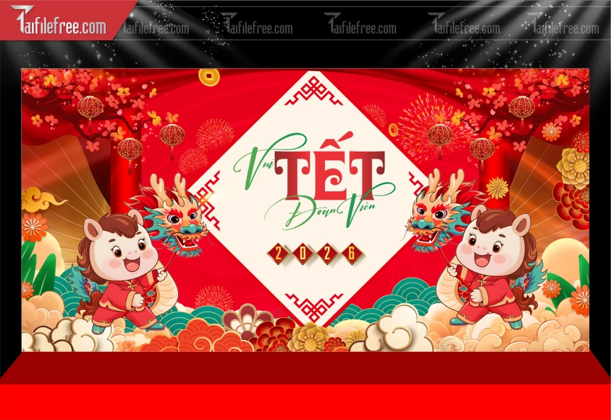 Mẫu Phông Nền Chúc Mừng Năm Mới Năm Chào Xuân Bính Ngọ._PT574