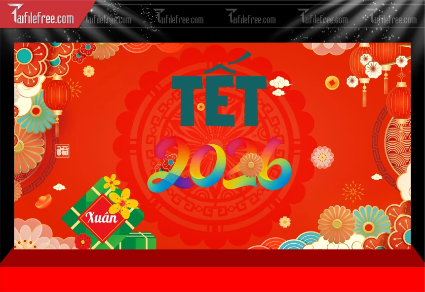 Mẫu Phông Nền Chúc Mừng Năm Mới Năm Chào Xuân Bính Ngọ._PT584