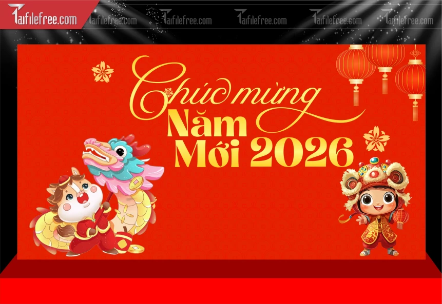 Mẫu Phông Nền Chúc Mừng Năm Mới Năm Chào Xuân Bính Ngọ._PT588